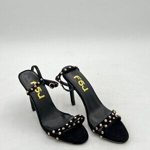 FSJ Women Classic Studded Rivet One Strap Sandals Open Toe Stiletto High Heel An